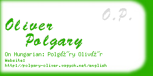 oliver polgary business card